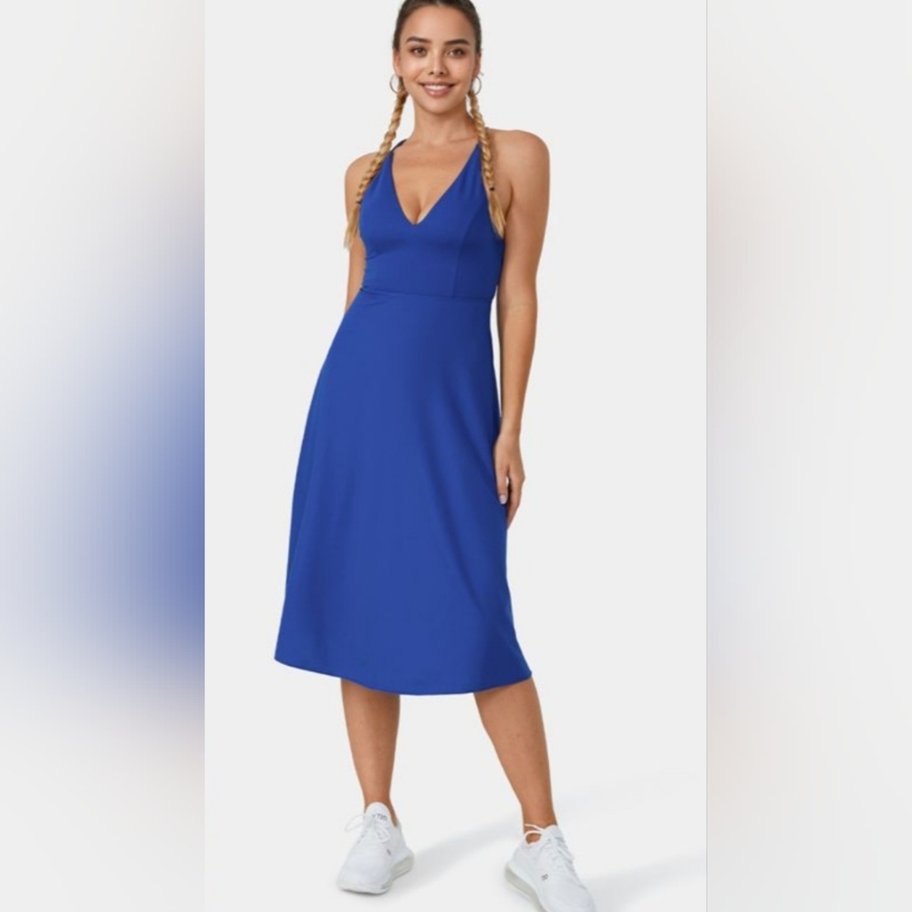 NWT HALARA EverydAy Crisscross Backless Lace Up Flared Dress (Size: XS)